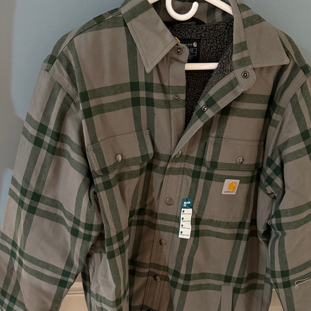 Carhartt Green and Gray Lightweight Shirt Jacket